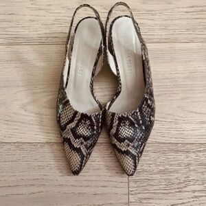 Freda Salvador Marigold sand snake sling backs size 9- WORN ONCE w/Dustbag